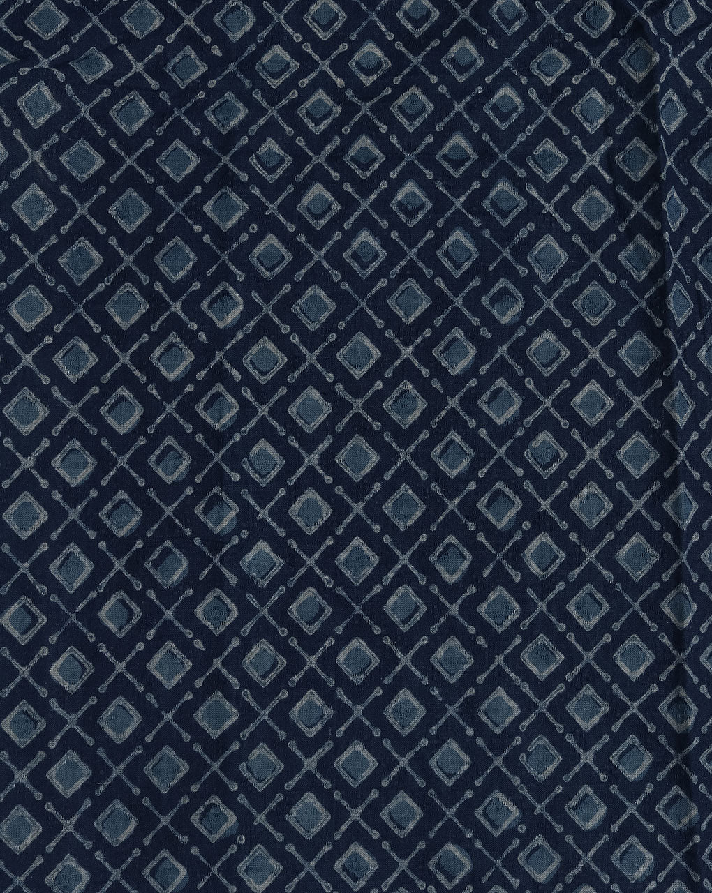 Indigo Akola Hand Block Cotton Fabric